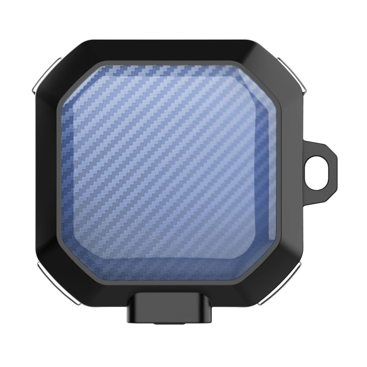 For Samsung Buds Live / Buds2 / Pro / 2Pro TPU + PC Transparent Carbon Fiber Wireless Earphones Protective Case With Switch(Black Blue) - Samsung Earphone Case by PMC TechLife | Online Shopping South Africa | PMC TechLife