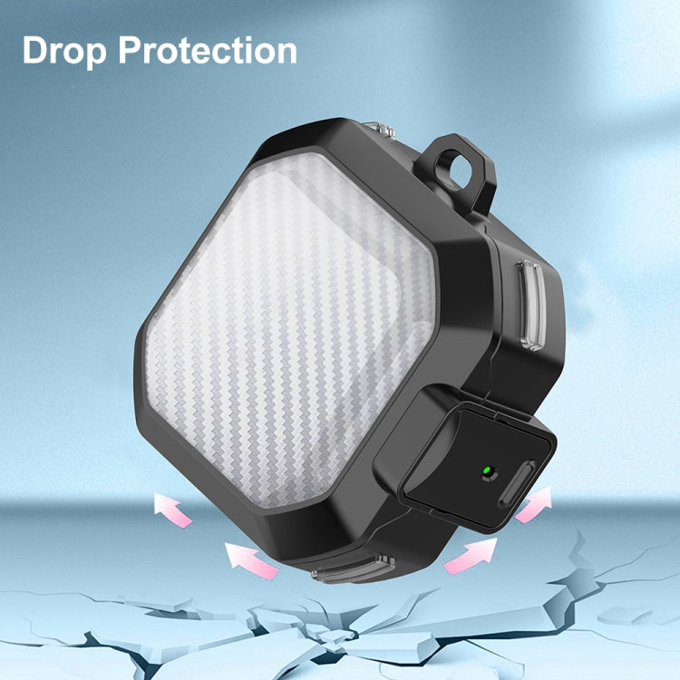 For Samsung Buds Live / Buds2 / Pro / 2Pro TPU + PC Transparent Carbon Fiber Wireless Earphones Protective Case With Switch(Green) - Samsung Earphone Case by PMC TechLife | Online Shopping South Africa | PMC TechLife