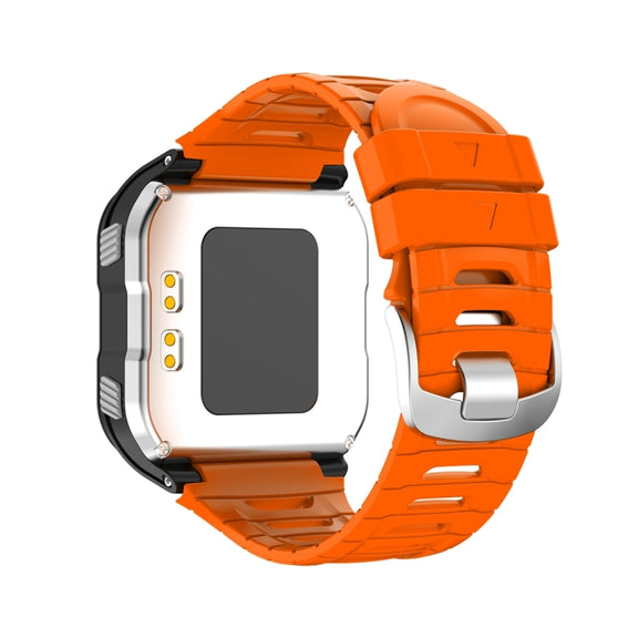Compatible with Garmin Compatible witherunner 920XT Solid Color Silicone Replacement Watch Band(Orange)