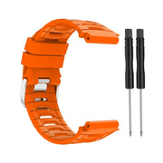 Compatible with Garmin Compatible witherunner 920XT Solid Color Silicone Replacement Watch Band(Orange)