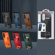 For Samsung Galaxy Z Fold5 SULADA PC + Leather Texture Skin Feel Shockproof Phone Case(Red)