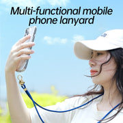 SULADA Multifunctional Universal Mobile Phone Love Lanyard(Orange Blue)