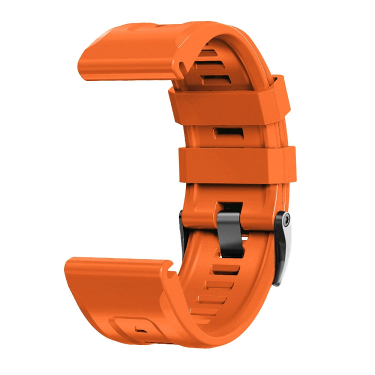 Compatible with Garmin Compatible witherunner 965 / 955 / 945 / 935 Screw Black Steel Buckle Silicone Watch Band(Orange)