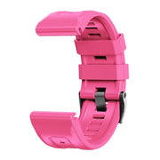 Compatible with Garmin Compatible witherunner 965 / 955 / 945 / 935 Screw Black Steel Buckle Silicone Watch Band(Pink)