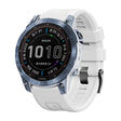 Compatible with Garmin Tactix 7 Pro / Fenix 7X  / 6X Pro 26mm Screw Black Steel Buckle Silicone Watch Band(White) - Watch Bands by PMC TechLife | Online Shopping South Africa | PMC TechLife | Buy Now Pay Later Mobicred
