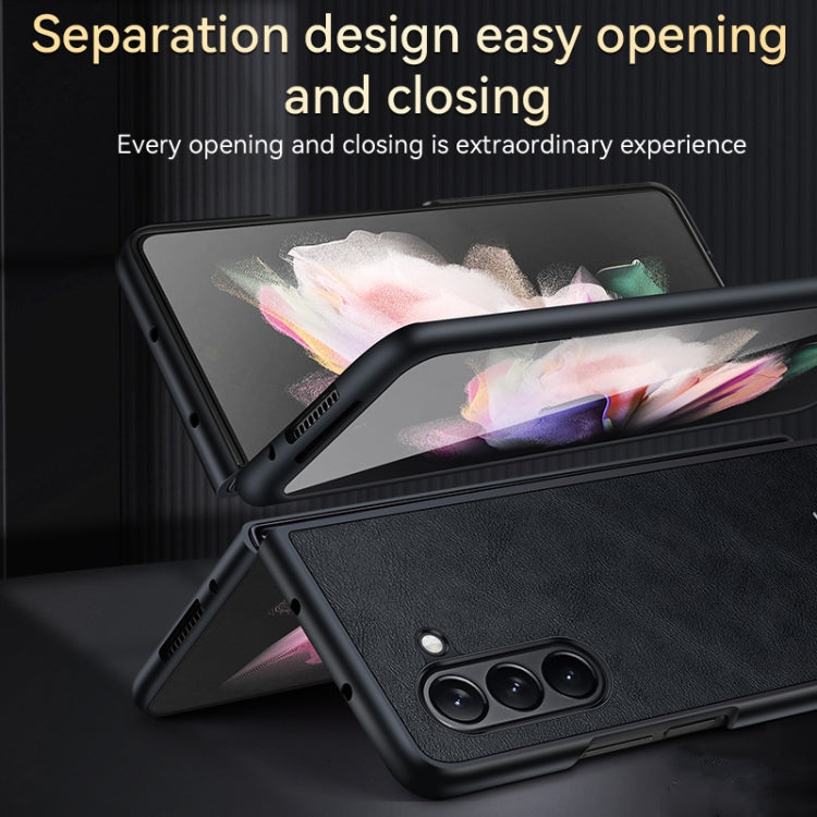 For Samsung Galaxy Z Fold5 SULADA Shockproof TPU + Handmade Leather Phone Case(Black) - Galaxy Z Fold5 Cases by SULADA | Online Shopping South Africa | PMC TechLife