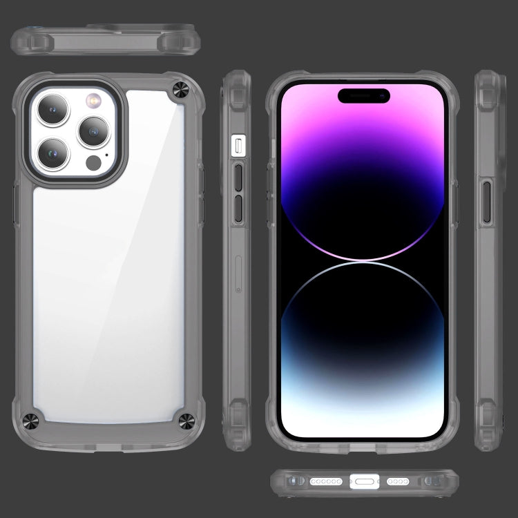 For iPhone 12 Pro Max Skin Feel TPU + PC Phone Case(Transparent Black)