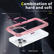 For iPhone 12 Pro Skin Feel TPU + PC Phone Case(Transparent Pink)