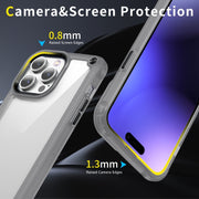 For iPhone 15 Pro Skin Feel TPU + PC Phone Case(Transparent Black)