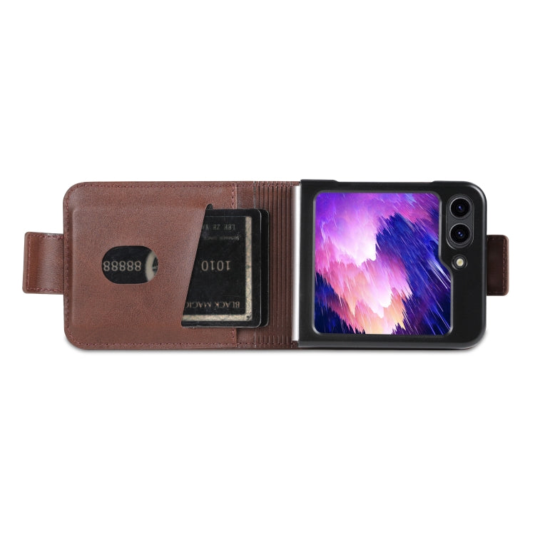 For Samsung Galaxy Z Flip5 5G AZNS Magnetic Calf Texture Flip Leather Phone Case(Dark Brown) - Galaxy Z Flip5 Cases by AZNS | Online Shopping South Africa | PMC TechLife | Buy Now Pay Later Mobicred