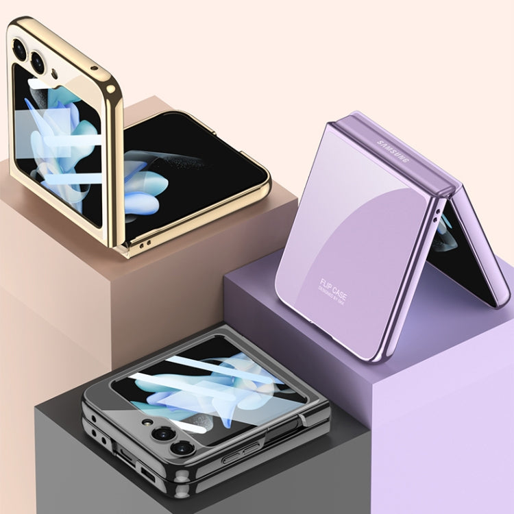 For Samsung Galaxy Z Flip5 GKK Integrated Electroplating Full Coverage Phone Case(Purple)