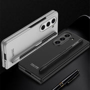 For Samsung Galaxy Z Fold5 GKK Ultra-thin Full Coverage Phone Flip Case with Pen Slot(Gold)