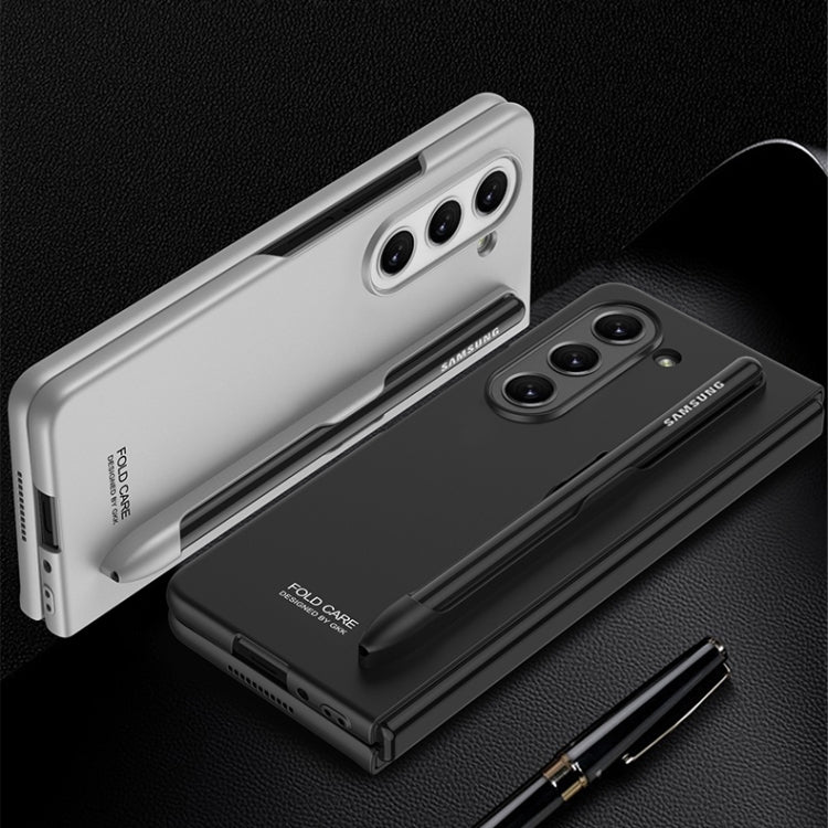 For Samsung Galaxy Z Fold5 GKK Ultra-thin Full Coverage Phone Flip Case with Pen Slot(Wine Red) - Galaxy Z Fold5 Cases by GKK | Online Shopping South Africa | PMC TechLife | Buy Now Pay Later Mobicred