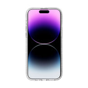 For iPhone 15 Plus Terminator Style Glitter Powder MagSafe Magnetic Phone Case(White)