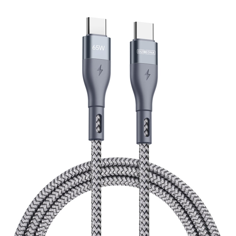 DUZZONA A2 PD 65W USB-C / Type-C to Type-C Fast Charging Data Cable, Length:3m(Grey) - free shipping - PMC TechLife - Order now!