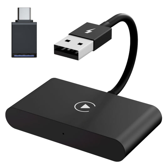 USB + USB-C / Type-C Wired to Wireless Carplay Adapter for iPhone(Black) - free shipping - PMC Jewellery - Order now!