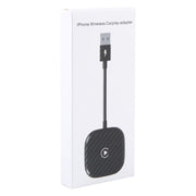 USB + USB-C / Type-C Wired to Wireless Carplay Adapter for iPhone(Black)