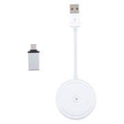 USB + USB-C / Type-C Wired to Wireless Carplay Adapter for iPhone(White)