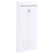 USB + USB-C / Type-C Wired to Wireless Carplay Adapter for iPhone(White)