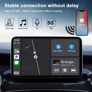 USB + USB-C / Type-C Wired to Wireless Carplay Adapter for iPhone(White)