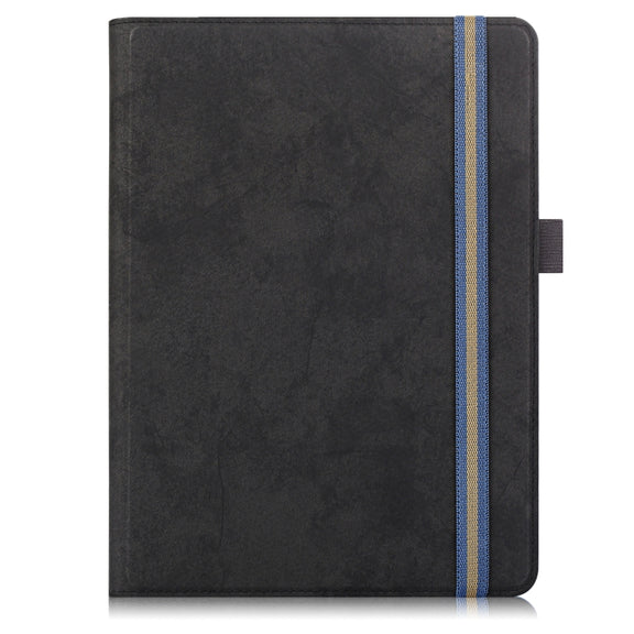 For 9-11 inch Marble Cloth Texture Horizontal Flip Universal Tablet PC Leather Case with Pen Slot & Holder(Black)