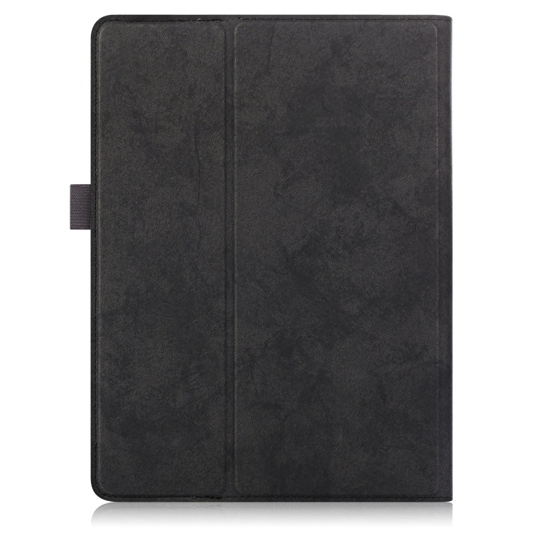For 9-11 inch Marble Cloth Texture Horizontal Flip Universal Tablet PC Leather Case with Pen Slot & Holder(Black)