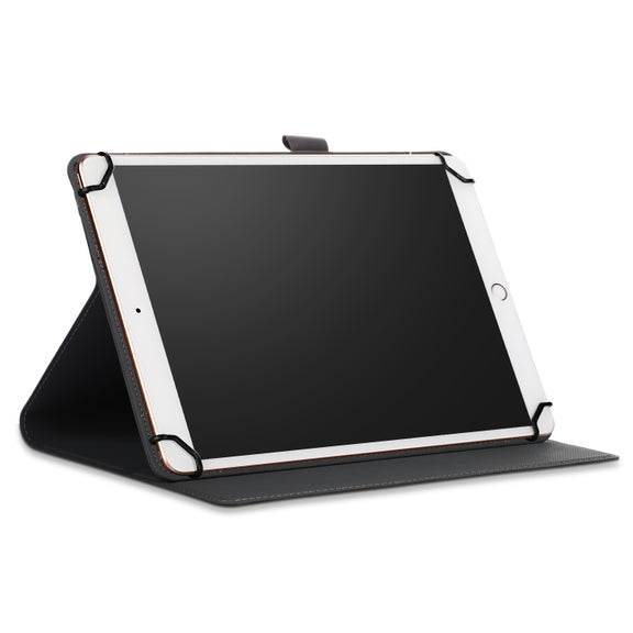For 9-11 inch Marble Cloth Texture Horizontal Flip Universal Tablet PC Leather Case with Pen Slot & Holder(Black)