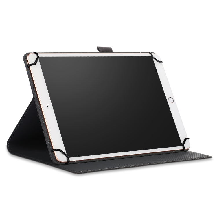 For 9-11 inch Marble Cloth Texture Horizontal Flip Universal Tablet PC Leather Case with Pen Slot & Holder(Black)