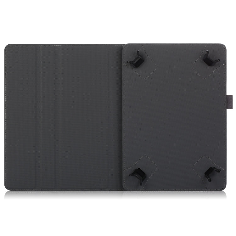 For 9-11 inch Marble Cloth Texture Horizontal Flip Universal Tablet PC Leather Case with Pen Slot & Holder(Black)