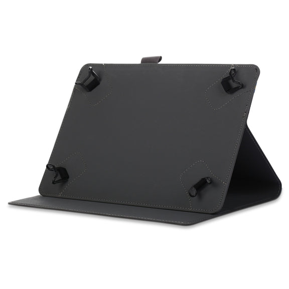 For 9-11 inch Marble Cloth Texture Horizontal Flip Universal Tablet PC Leather Case with Pen Slot & Holder(Black)