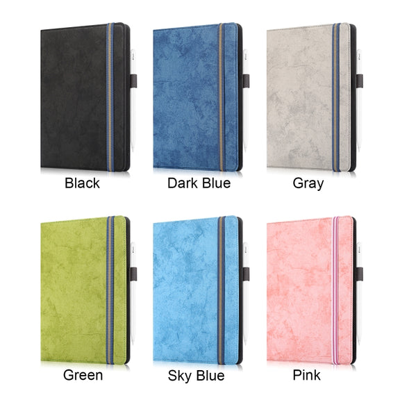 For 9-11 inch Marble Cloth Texture Horizontal Flip Universal Tablet PC Leather Case with Pen Slot & Holder(Black)