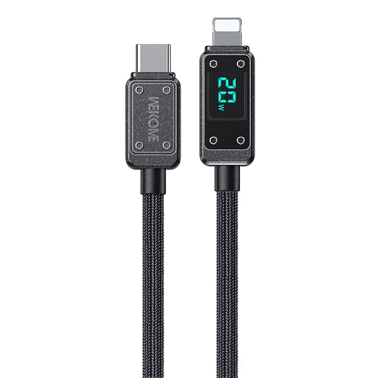 WK WDC-08 PD 20W USB-C/Type-C to 8 Pin Digital Display Data Cable, Length: 1m(Black) - free shipping - PMC TechLife - Order now!