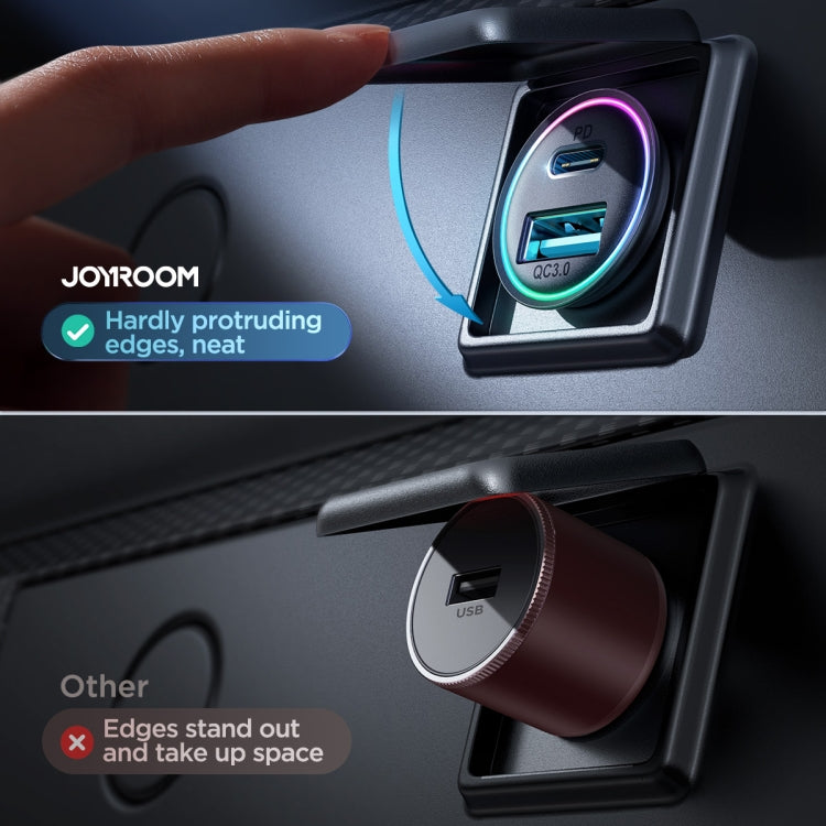 JOYROOM JR-CCN04 60W PD+QC3.0 Mini Metal Car Charger(Black) - Car Charger by JOYROOM | Online Shopping South Africa | PMC TechLife