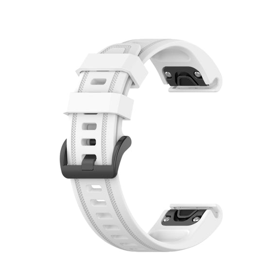 Compatible with Garmin Fenix 7S Pro 42mm Pure Color Silicone Watch Band(White)