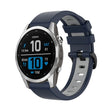 Compatible with Garmin Fenix 7S Pro 42mm Sports Two-Color Silicone Watch Band(Dark Blue+Grey) - free shipping - PMC TechLife - Order now!