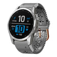 Compatible with Garmin Epix Pro 42mm Lady Lace Punch Silicone Watch Band(Grey) - Watch Bands by PMC TechLife | Online Shopping South Africa | PMC TechLife | Buy Now Pay Later Mobicred