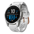 Compatible with Garmin Fenix 7S Pro 42mm Lady Lace Punch Silicone Watch Band(White) - Watch Bands by PMC TechLife | Online Shopping South Africa | PMC TechLife | Buy Now Pay Later Mobicred