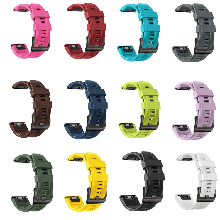 Compatible with Garmin Fenix 7 Pro 47mm Sport Pure Color Silicone Watch Band(Lime Color) - free shipping - PMC TechLife - Order now!