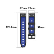 Compatible with Garmin Epix Pro 47mm Sports Two-Color Silicone Watch Band(Pink+Black)