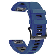 Compatible with Garmin Epix Pro 51mm Sports Two-Color Silicone Watch Band(Midnight Blue+Black)