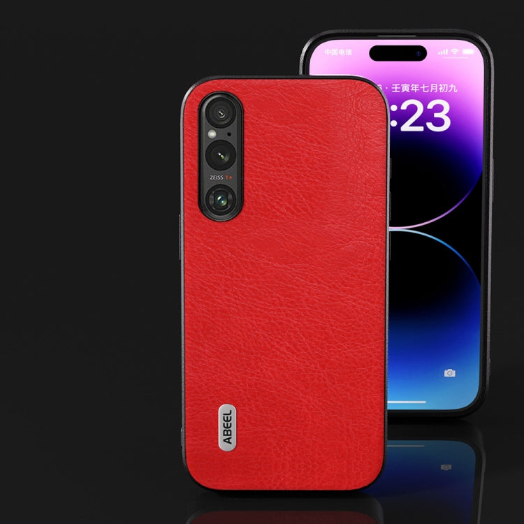 For Sony Xperia 1 V ABEEL Retro Litchi Texture PU Phone Case(Red) - free shipping - PMC TechLife - Order now!
