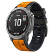 Compatible with Garmin Epix Pro 51mm Sports Two-Color Silicone Watch Band(Orange+Black) - free shipping - PMC TechLife - Order now!