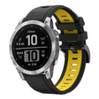 Compatible with Garmin Fenix 7 Pro 51mm Sports Two-Color Silicone Watch Band(Black+Yellow) - free shipping - PMC TechLife - Order now!