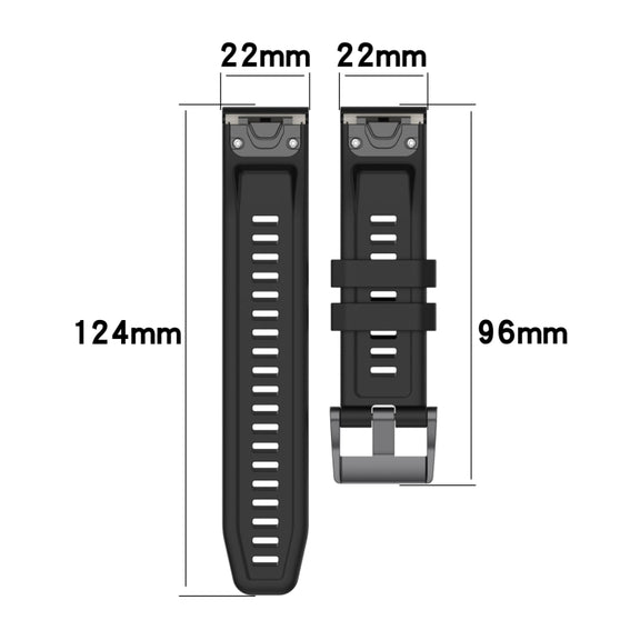 Compatible with Garmin Instinct 2 Solar Sports Two-Color Silicone Watch Band(Black+Red)