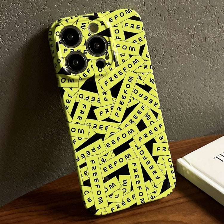 For iPhone 12 Pro Painted Pattern Precise Hole PC Phone Case(Green Label) - iPhone 12 / 12 Pro Cases by PMC TechLife | Online Shopping South Africa | PMC TechLife