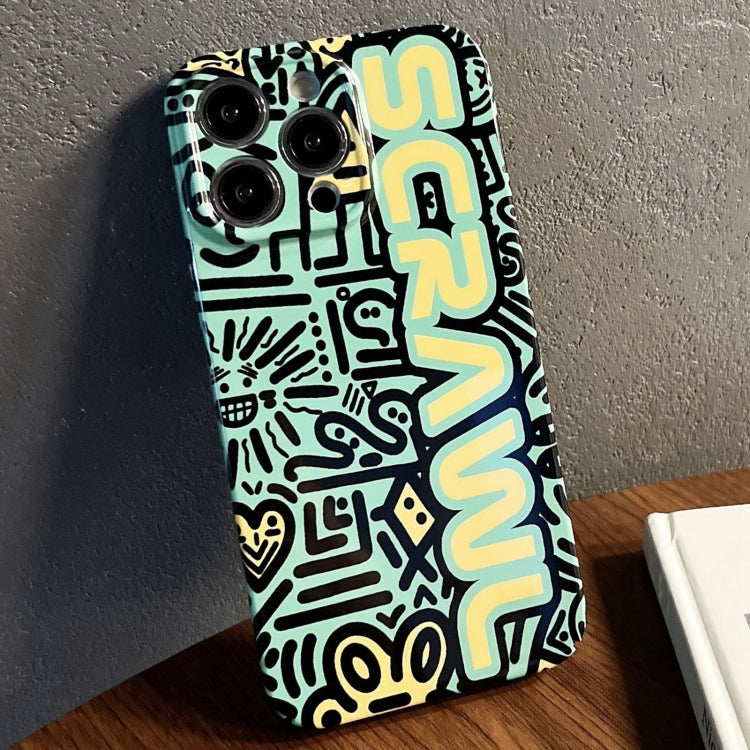 For iPhone 11 Pro Max Painted Pattern Precise Hole PC Phone Case(Green SCR) - iPhone 11 Pro Max Cases by PMC TechLife | Online Shopping South Africa | PMC TechLife