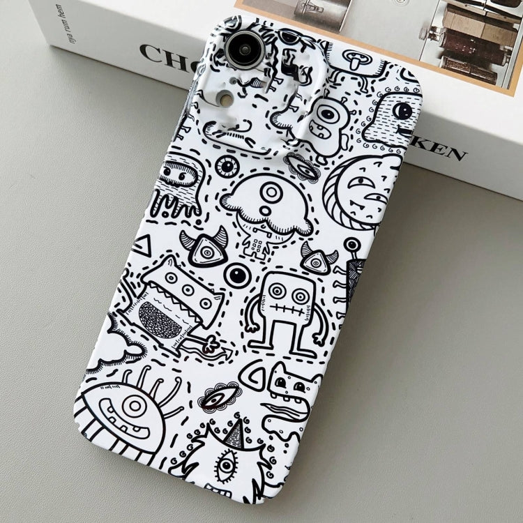 For iPhone XR Painted Pattern Precise Hole PC Phone Case(Block Monster) - More iPhone Cases by PMC TechLife | Online Shopping South Africa | PMC TechLife