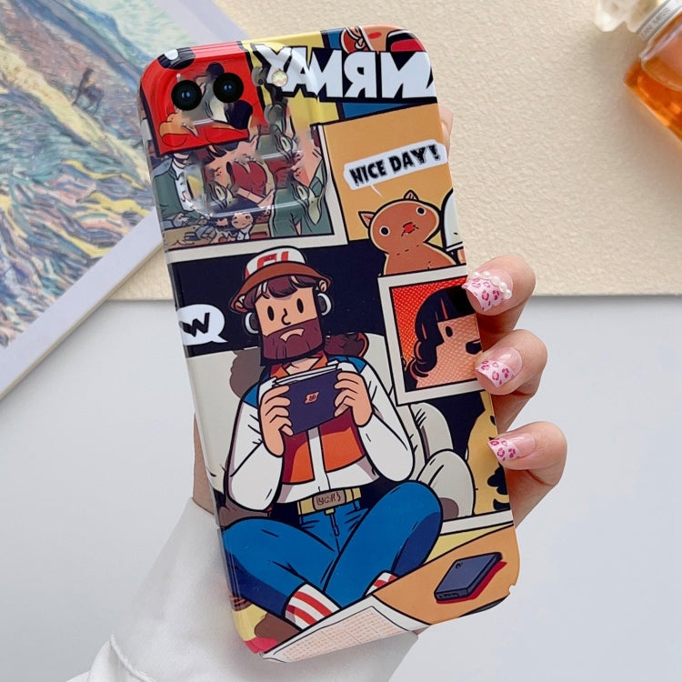 For iPhone 8 Plus / 7 Plus Painted Pattern Precise Hole PC Phone Case(Vacationer)