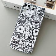 For iPhone 8 Plus / 7 Plus Painted Pattern Precise Hole PC Phone Case(Bottle Monster)