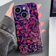For iPhone 15 Painted Pattern Precise Hole PC Phone Case(Black Red Graffiti) - iPhone 15 Cases by PMC TechLife | Online Shopping South Africa | PMC TechLife